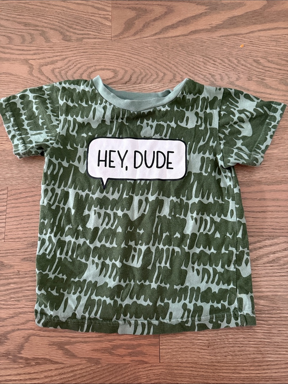 Dot Australia Hey, Dude Green Graphic Toddler Tee 3T